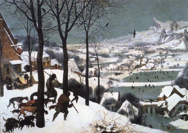 BRUEGEL, Pieter the Elder Hunters in the Snow Sweden oil painting art